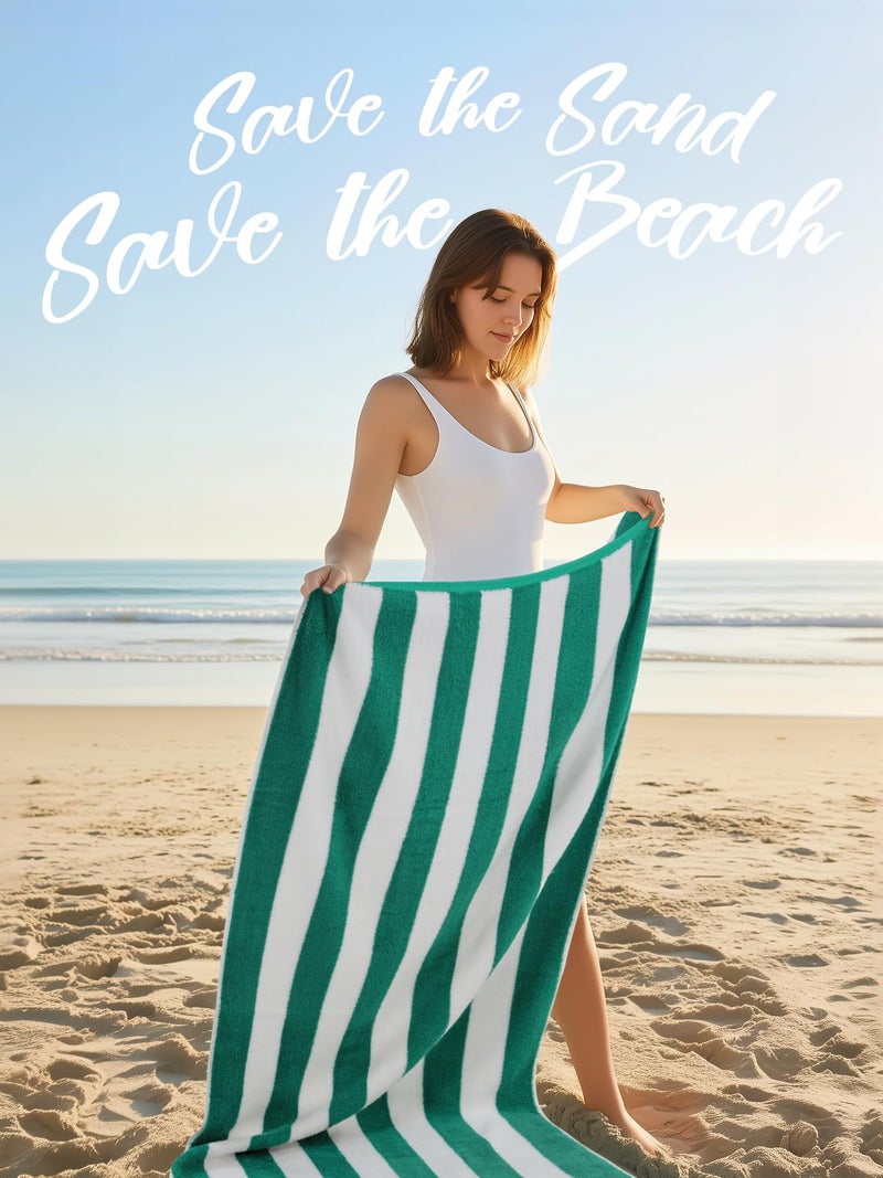 Utopia Towels 4 Pack Cabana Stripe Beach Towel, 30 by 60 Inches, Oversized 100% Ringspun Cotton Pool Towels, Highly Absorbent Bath Towels for Beach - Image 4
