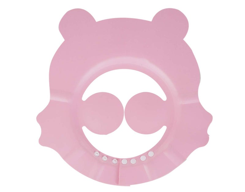 AUF Baby Shower Cap Bathing Protection with Ear Protection Pads Comfortable Soft Cap Hat for Toddler's,Baby,Children & Kids to Keep The Water Out of Their Eyes & Face Pink - Image 2