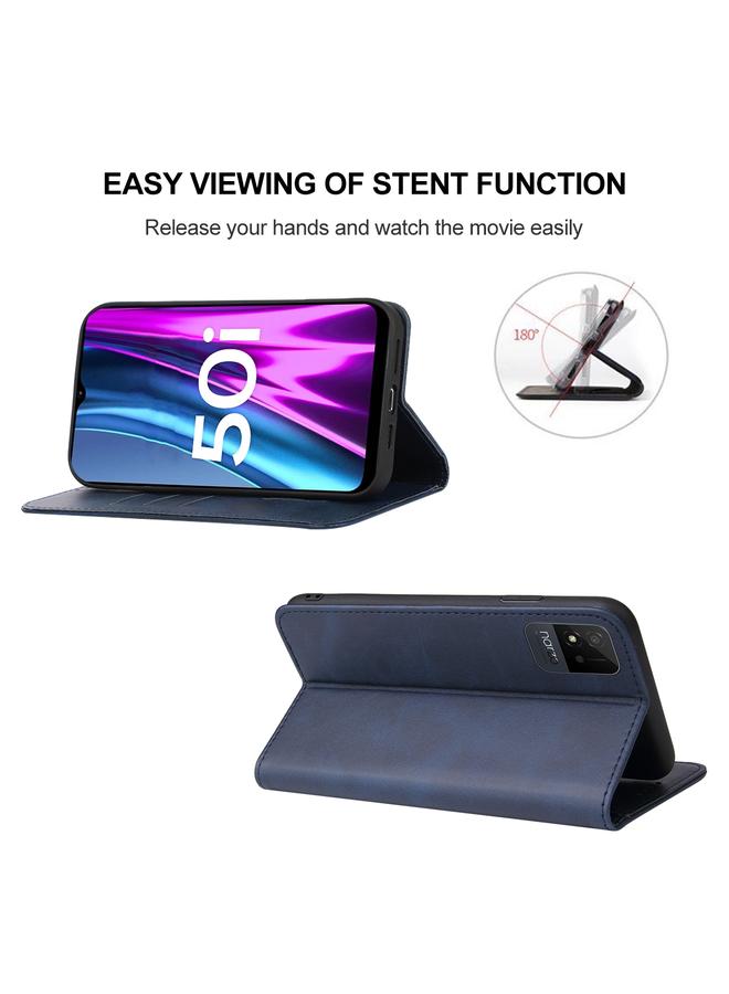 S-TOP Case For Realme Narzo 50i Magnetic Closure Leather Phone Case - Image 4