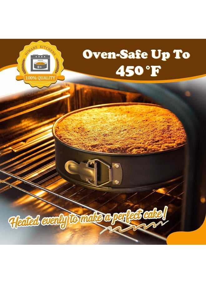 8 Inch Round Pan for Baking, 20 cm Springform Cake Tin with Loose Base, Non Stick Bake Ware Round Cake Tin for Restaurants, Home and Kitchen Baking Accessories - Image 3