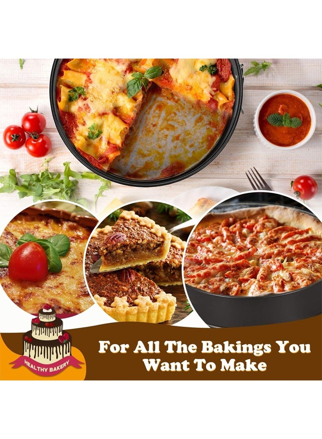 8 Inch Round Pan for Baking, 20 cm Springform Cake Tin with Loose Base, Non Stick Bake Ware Round Cake Tin for Restaurants, Home and Kitchen Baking Accessories - Image 5