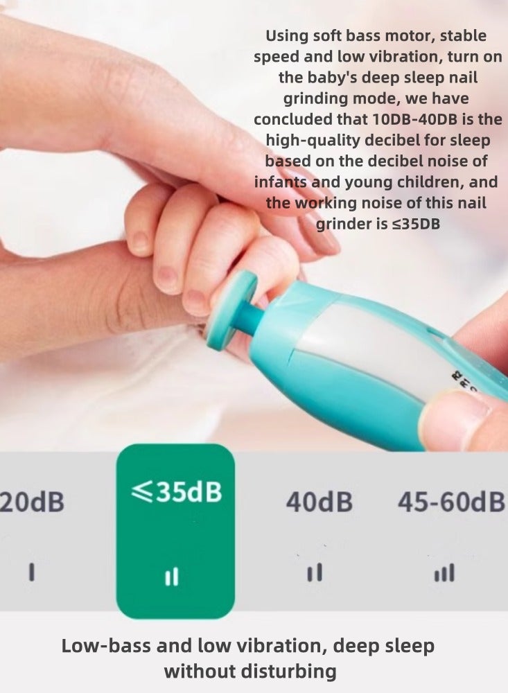 Baby Electric Nail Clippers, Fully Automatic, Special For Newborns, Baby Nail Clipping, Safe And Polishing Artifact, Upgraded USB Charging Model, Violet Blue, Dust Cover/Automatic pause, No Pinching - Image 3
