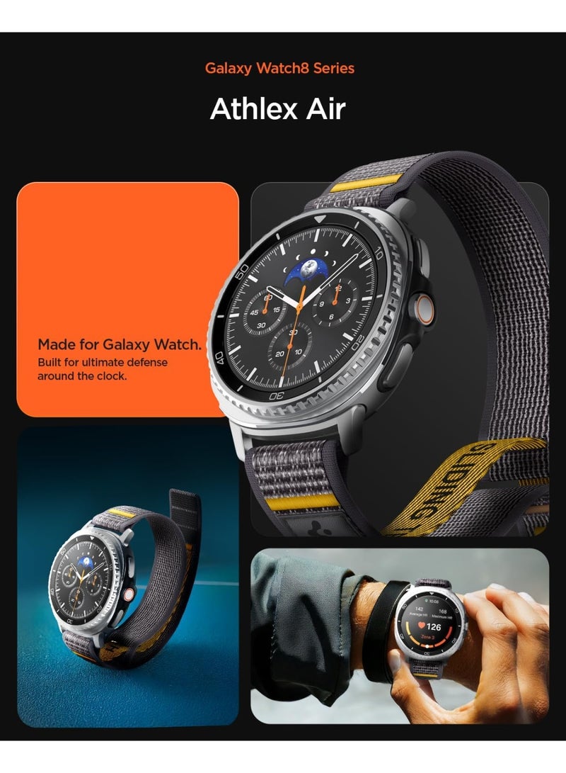 Spigen Athlex Air for Galaxy Watch 8 Band compatible with Samsung Galaxy Watch 8 Classic 46mm, Galaxy Watch8 44/40mm Adjustable Loop Band Strap - Active Gray - Image 4