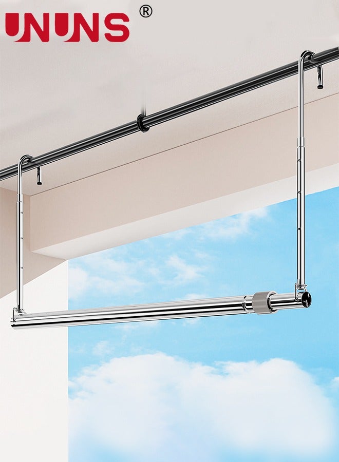 UNUNS Adjustable Hanging Closet Rod,Extender Hanging Rod,Closet Hanging Organizer,Heavy Duty Closet Bar,Hanging Rod - Image 1