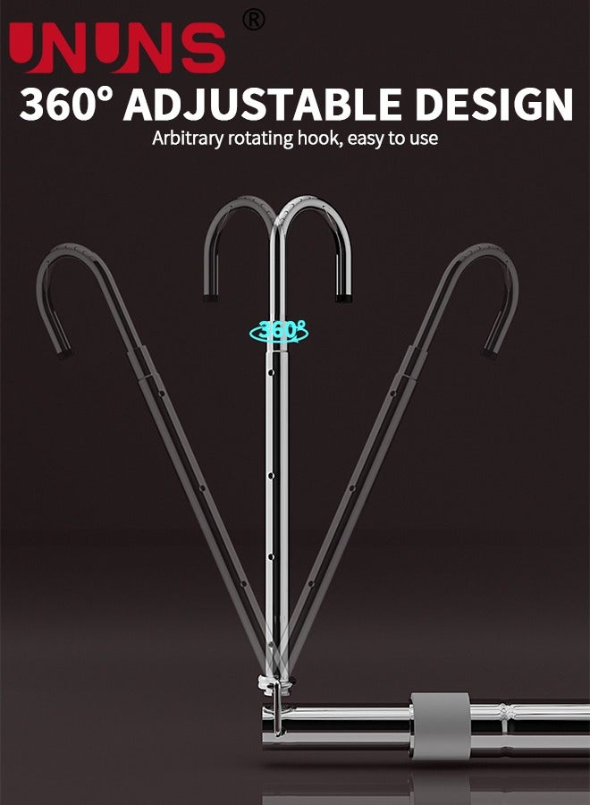 UNUNS Adjustable Hanging Closet Rod,Extender Hanging Rod,Closet Hanging Organizer,Heavy Duty Closet Bar,Hanging Rod - Image 5