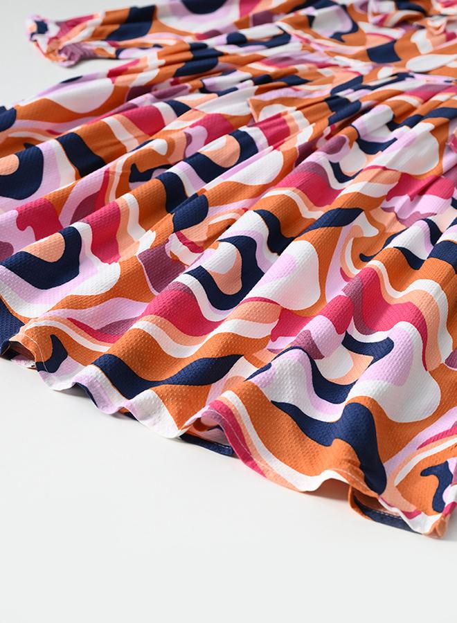 بيلا مودا فستان طويل بأكمام مطبوعة - Image 5