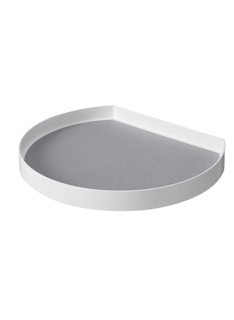 Excefore Turntable Organizer, Organizer Turntable Rack, 12.5''Non-Skid Lazy Susan Rack, for Cabinet,Refrigerator Pantry Organization Storage, Kitchen, Fridge,Countertop,Spice Rack Semicircle  - Image 1