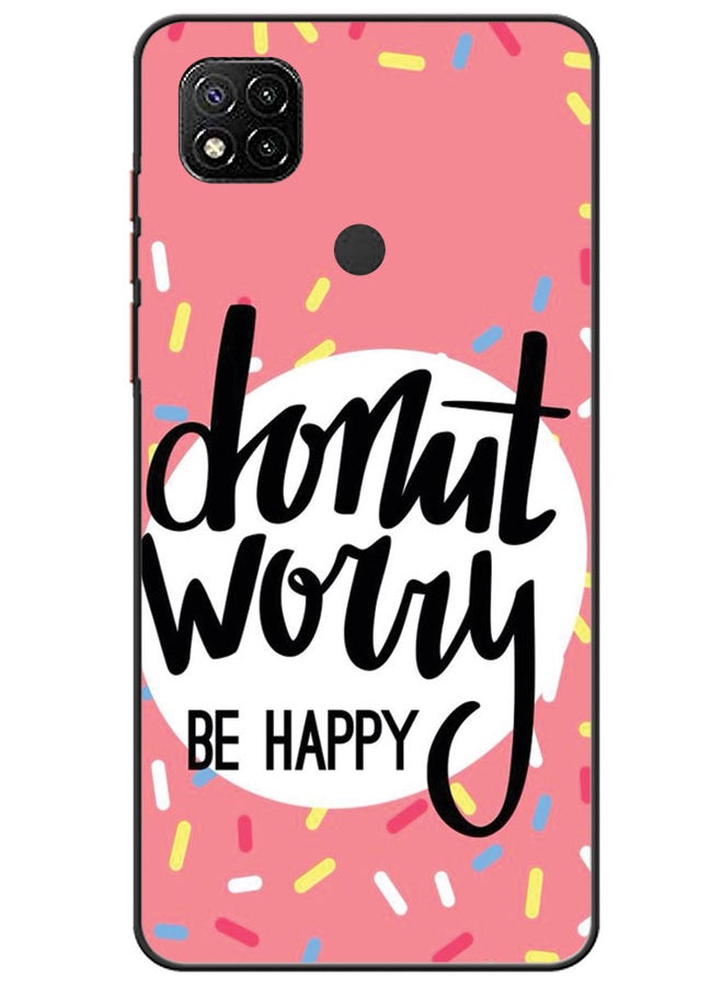 EYE CATCH Protective Case Cover For Xiaomi Redmi 9C Donut Worry Be Happy  - Image 1