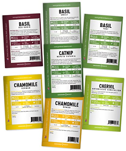 Gardeners Basics 35 Medicinal & Culinary Herb Seeds Variety Pack – Heirloom Non-GMO Garden Kit for Indoor, Outdoor, or Greenhouse Growing – Apothecary, Tea & Cooking Herbs – Premium Gift for Gardeners & Homesteaders - Image 3