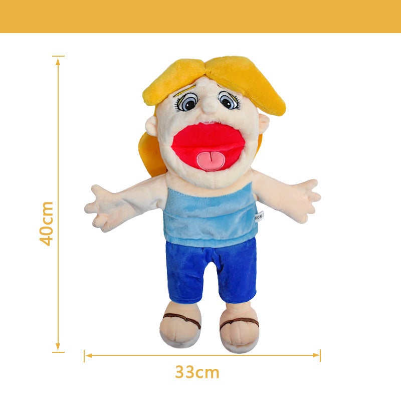 Jeff Series Parent-Child Game Ventriloquist Hand Puppet With Joystick Mouth-Opening Plush Toy For Parent-Child Interaction - Image 1