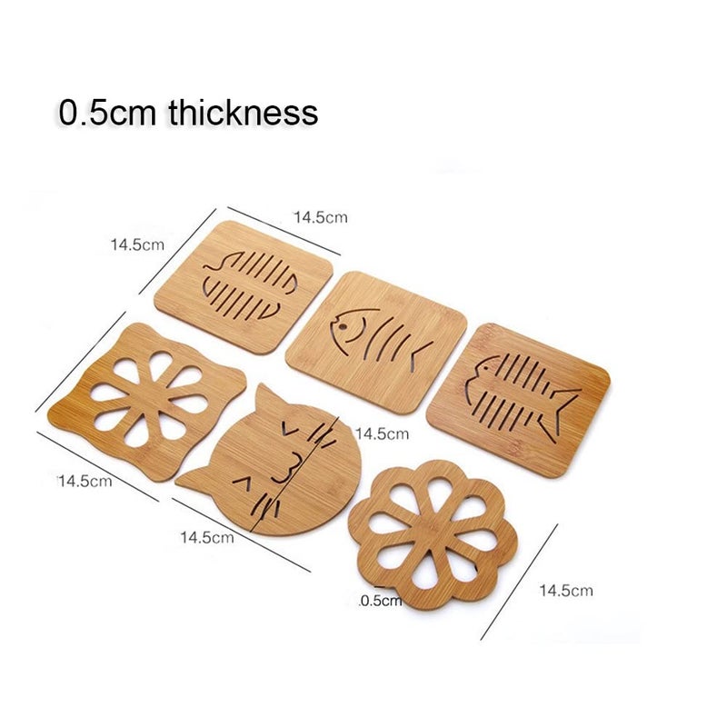 pepplo Wooden Coasters for Drinks, Natural Wood Coaster Set for Drink Glasses, Tabletop Protection for Any Table Type 14Cm (Random Pattern, Set of 9) - Image 2