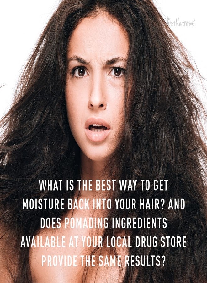 Just Nutritive Moisturizer Hair Pomade | Natural Hydrating Pomade | Hair Food For All Hair Types | Softening Cream for Men and Woman | Hair Care Treatment 8 Fl Oz - Image 3