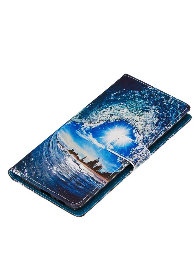 Zaboon Case For Galaxy S10 Lite Colored Drawing Pattern Plain Weave Horizontal Flip Leather Case with Holder & Card Slot & Wallet&Lanyard - Image 5