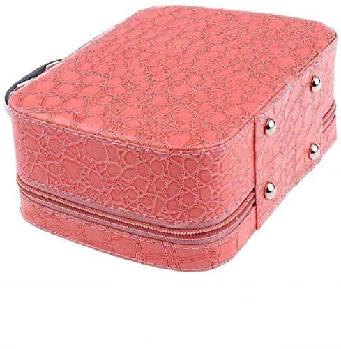 SEASPIRIT Makeup Box by Seaspirit Cosmetic Box Makeup Storage Bag Toiletry Box Organizer with Magnifying Compact Makeup Mirror MultiColour - Image 4