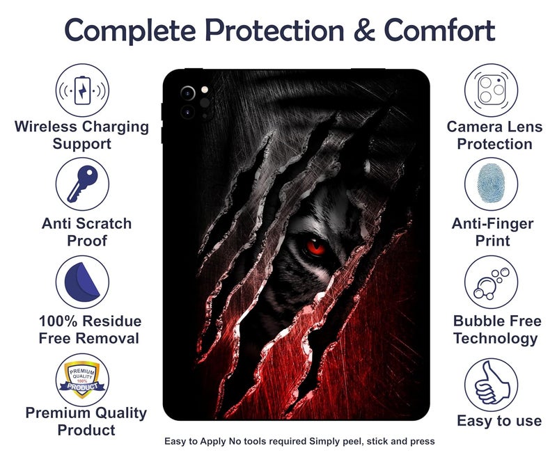 WRAP CRAFT Decal Skin Compatible with iPad Pro 11 inch 2020 Model Skin Revamp Your tablet's Style with Fashionable Skin for iPad Pro 11 inch 2020 Model; DP-048 - Image 3