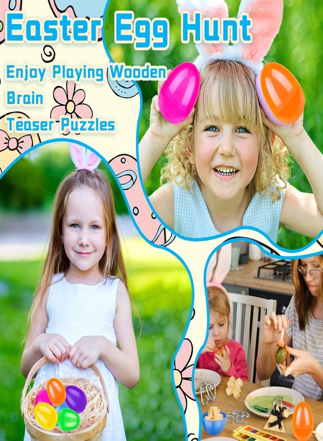 Gosodeny 24 Pack Prefilled Easter Eggs with Brain Teaser Puzzles Toys Easters Egg Fillers Basket Stuffers Easter Eggs Hunt Game for Party Favors Gifts for Classroom Prize Supplies - Image 5