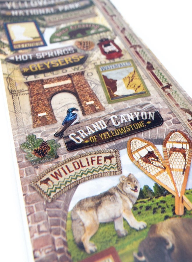 Paper House Productions Cardstock Sticker Sheet for Crafts, Scrapbooking & Collecting - Yellowstone Park - Image 2