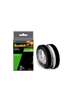 Scotch  Scotch Mount Indoor Fasteners 0.75 in x 60 in (19mm x 1.52m), 1 set of strips (2 rolls)/pack | Holds up 0.45 kg per 2.5cm | Black color | Multi-Surface | Easy to use | No Tools  - Image 2