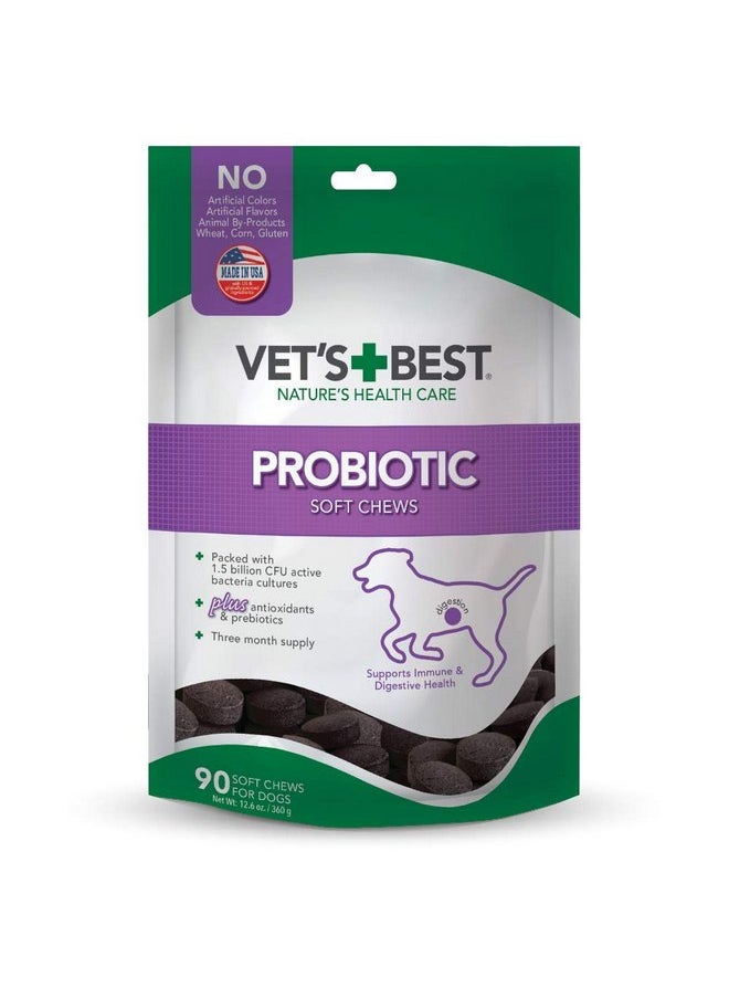 Vet's Best Vet's Best Probiotic Soft Chews Dog Supplement | Supports Dog Digestive Health | Promotes a Healthy Gut | 90 Day Supply  - Image 1