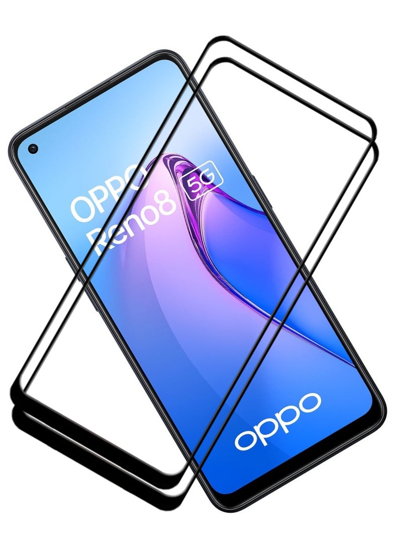 ACLIX 2 Pieces Antistatic ESD Dustproof Premium Quality High Definition Tempered Glass Screen Protector Designed For Oppo Reno8 - Image 1