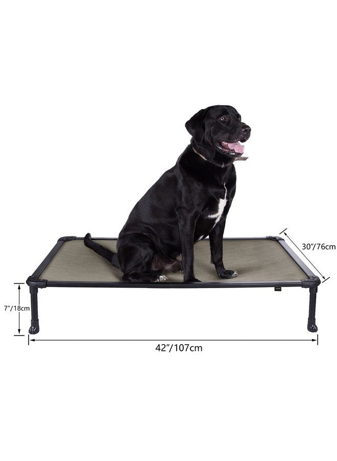 Veehoo Chew Proof Elevated Dog Bed - Cooling Raised Pet Cot - Rustless Aluminum Frame and Durable Textilene Mesh, Unique Designed No-Slip Feet for Indoor or Outdoor Use, Beige Coffee, Large - pzsku/ZD291784C2C8EE1114E52Z/45/_/1737032122/2d5cc1b8-8664-41c6-9f38-c178f386d2da