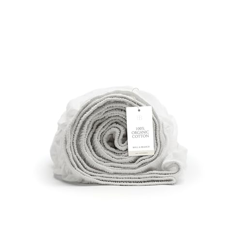 Boll & Branch Signature Hemmed Fitted Sheet - Twin XL, White - 100% Organic Cotton - 1 Fitted Sheet Only - Image 1