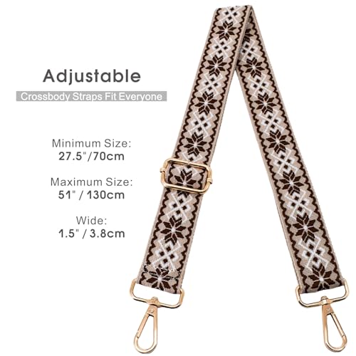 ROYGBCP Wide Purse Straps Replacement Crossbody Straps for Purses,Belts for Women,Purse Strap Extender,Crossbody Bag Straps Adjustable, Luggage Backpack Replacement Straps for Women - Image 2