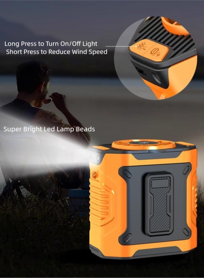 ZTEK 【Portable Hanging Waist Clip Fan】10-Speed Adjustable High-Speed Rechargeable Belt Fan, 5000mAh Battery, LED Display, Strong Airflow for Outdoor Work, Camping, Hiking & Hot Weather - Image 3