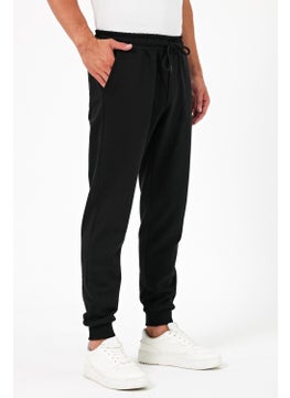 mmetalic Thick Black Men's Sweatpants Jogger Back Pocket Elastic Leg Regular Fit Non-raised  - Image 3