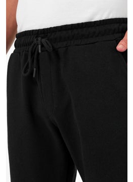 mmetalic Thick Black Men's Sweatpants Jogger Back Pocket Elastic Leg Regular Fit Non-raised  - Image 5