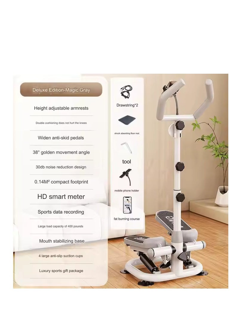 Generic - Exercise Mini Stepper with Handlebar – Compact Aerobic Fitness Stepper for Home Workouts, Adjustable Resistance, LCD Display, Non-Slip Pedals - Image 1