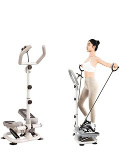 Exercise Mini Stepper with Handlebar – Compact Aerobic Fitness Stepper for Home Workouts, Adjustable Resistance, LCD Display, Non-Slip Pedals