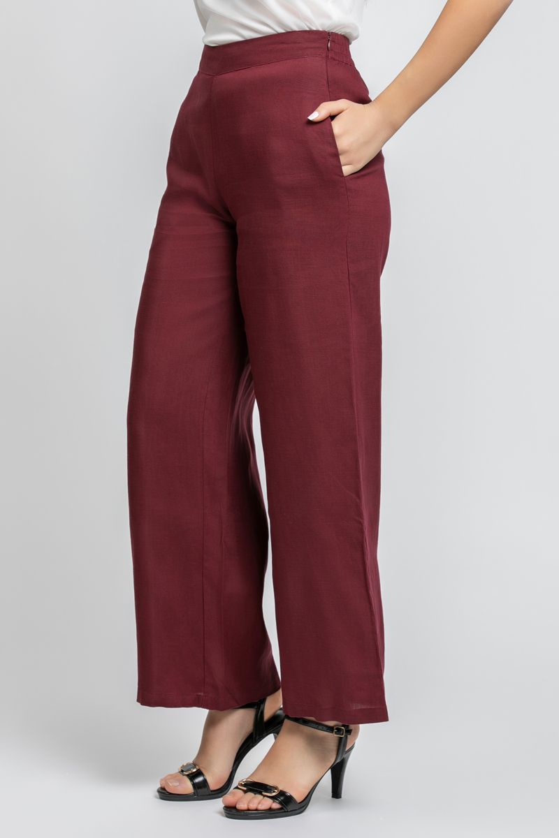 RINA Wide Leg Pants with Side Pockets - Image 3