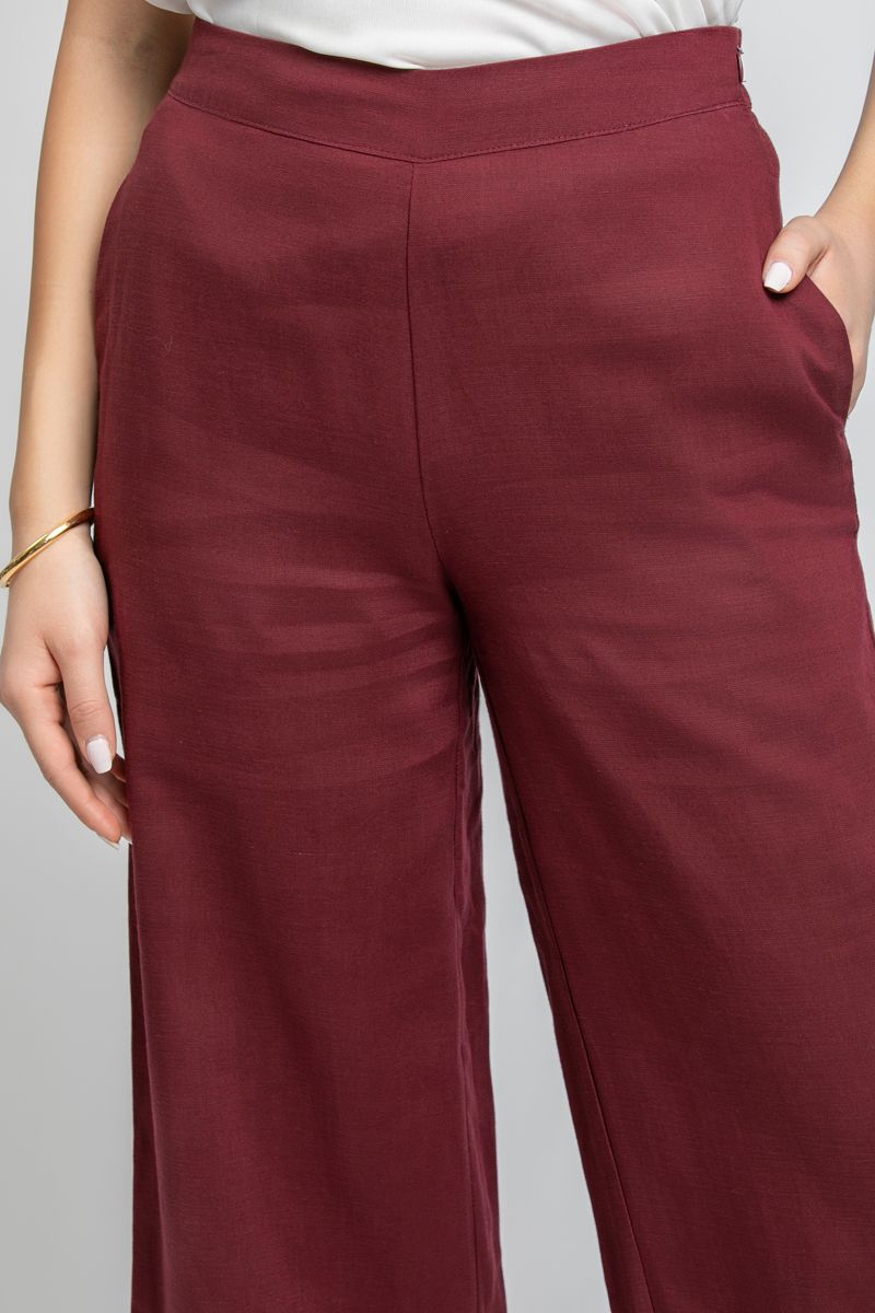 RINA Wide Leg Pants with Side Pockets - Image 4