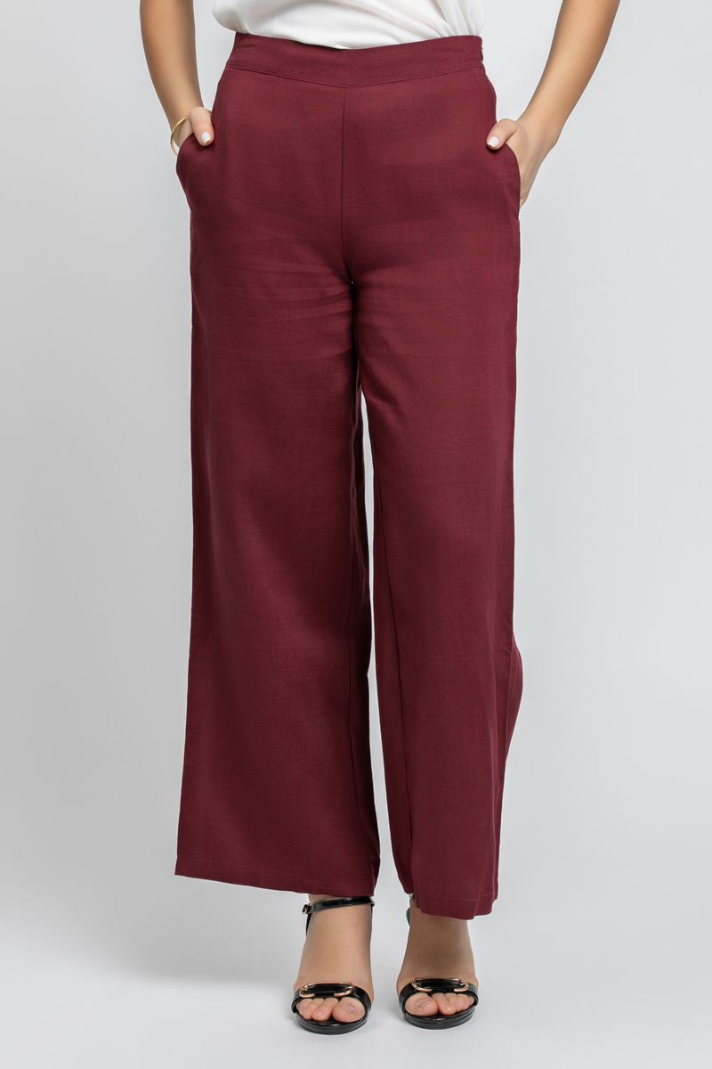 RINA Wide Leg Pants with Side Pockets - Image 2