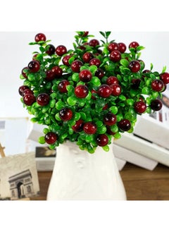 6 Branches With 18 Heads Artificial Fruits Red/Green 35centimeter
