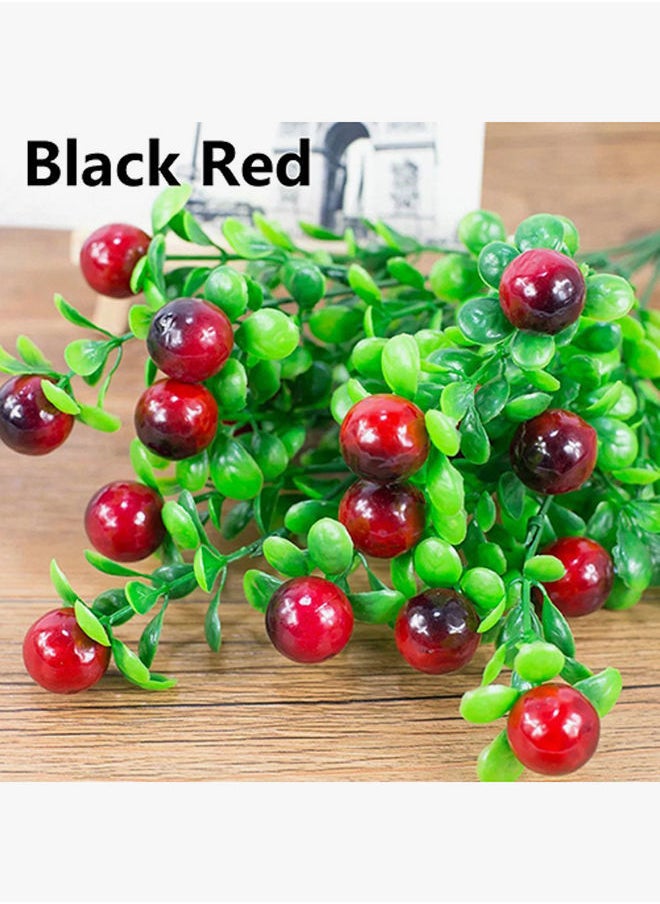NIBEMINENT - 6 Branches With 18 Heads Artificial Fruits Red/Green 35centimeter - Image 1
