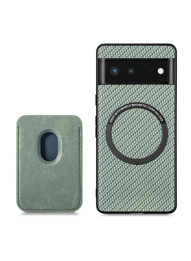 S-TOP Case For Google Pixel 6 Carbon Fiber Leather Card Magsafe Phone Case - Image 4