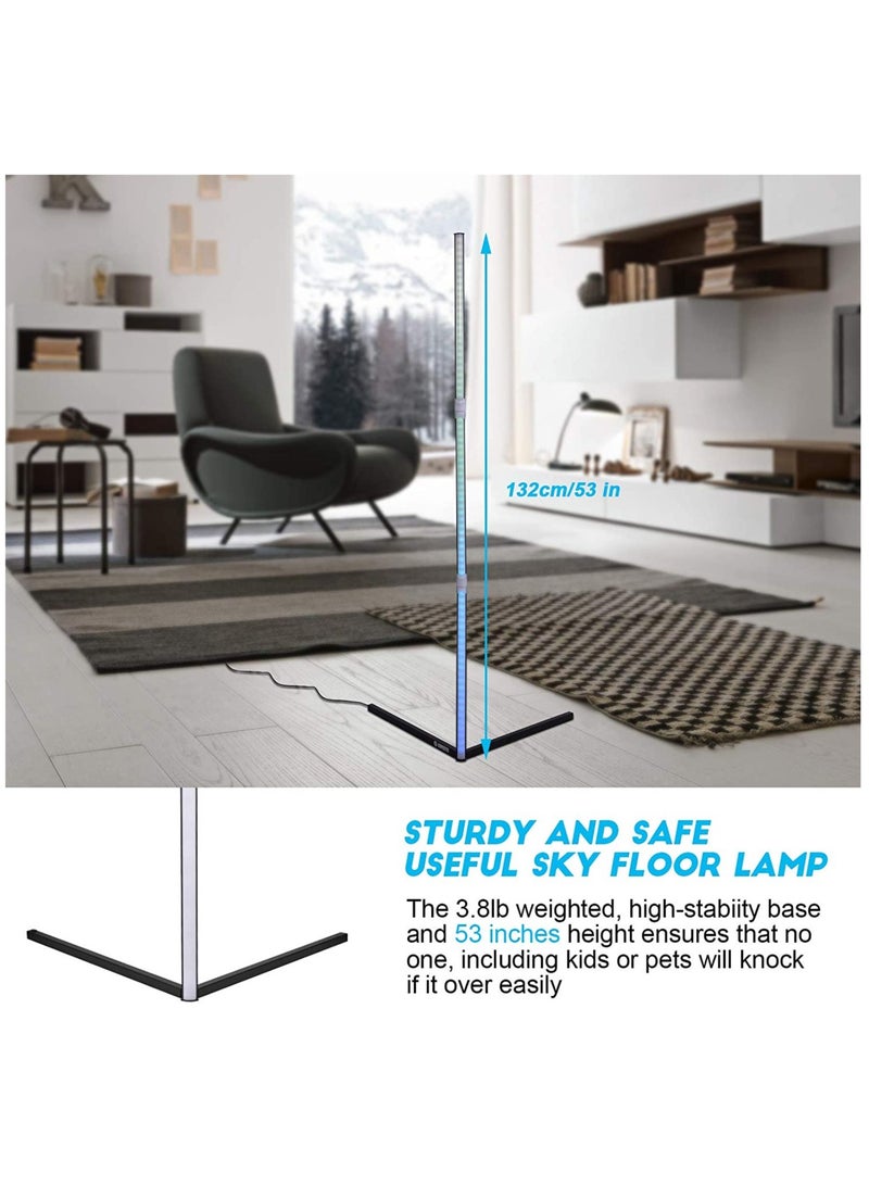 إلترازون LED Corner Floor Lamp, 72 LEDs, RGB Colour Changing Floor Lamp with 16 Million Colours, Dimmable and Memory, Atmosphere Floor Lamps for Living Room Bedroom - Image 3