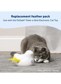 PetSafe Peek-A-Bird Cat Toy Replacement Feathers - 2 Pack Refill Parts - Interactive Teaser Toy for Indoor Cats  - Image 2
