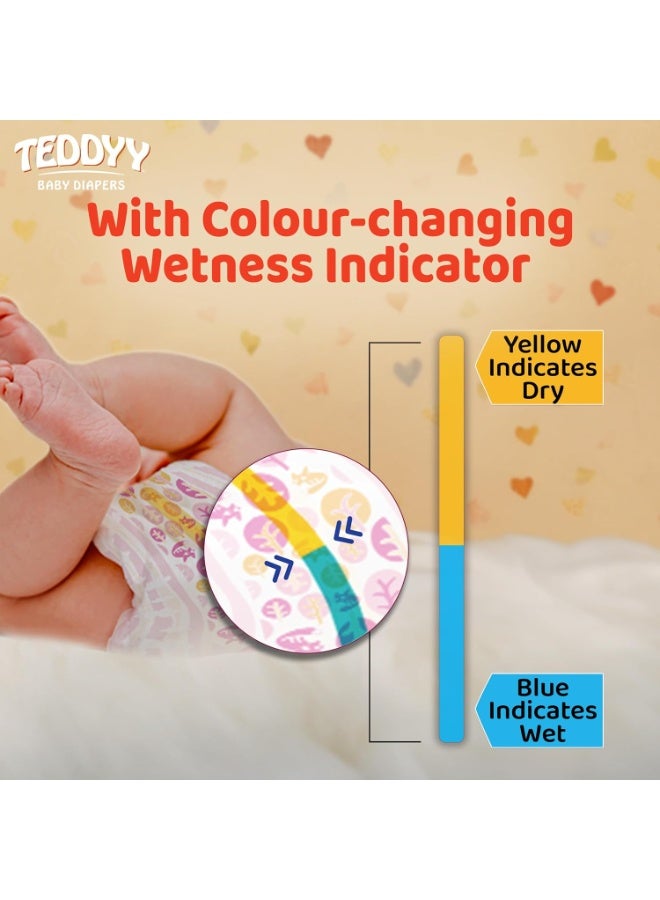 TEDDYY Baby Diapers Tapes Arabic Premium New Born 66 Count (Pack of 2), 2-5 kgs, High Absorbency, Anti - Bacterial - Image 4