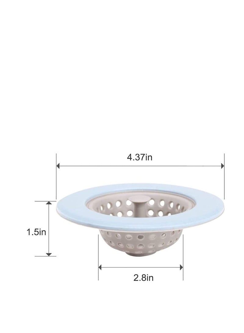 SYOSI Plastic Sink Strainer, Silicone Kitchen Sink Strainer, Easy Clean Sink Drain Filter Basket, Kitchen Sink Basket Strainer, shower drain hair catcher, sink drain cover - Image 3