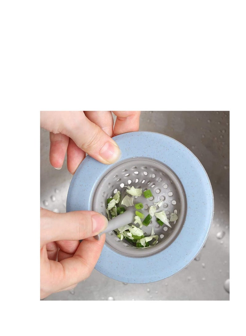 SYOSI Plastic Sink Strainer, Silicone Kitchen Sink Strainer, Easy Clean Sink Drain Filter Basket, Kitchen Sink Basket Strainer, shower drain hair catcher, sink drain cover - Image 4
