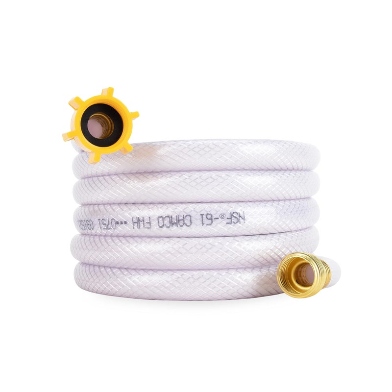 Camco Camco TastePURE 10-Ft Water Hose - RV Drinking Water Hose Contains No Lead, No BPA & No Phthalate - Features Diamond-Hatch Reinforced PVC Design - 1/2” Inside Diameter, Made in the USA (22743)  - Image 1
