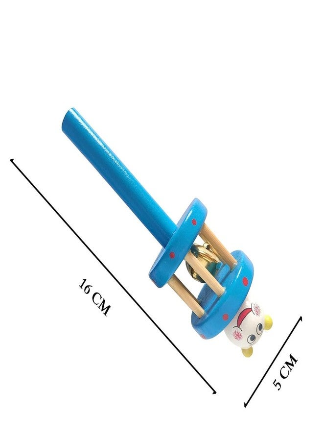 Bloombec Wooden Non Toxic Colourful Rattle Toys for Babies,Toddlers, Musical Infant Toy, Teether for Babies (Jingle Bell + Cage Bell) - Image 3