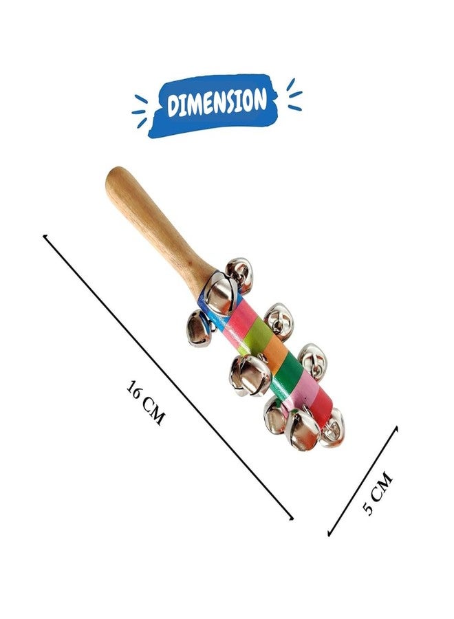 Bloombec Wooden Non Toxic Colourful Rattle Toys for Babies,Toddlers, Musical Infant Toy, Teether for Babies (Jingle Bell + Cage Bell) - Image 4