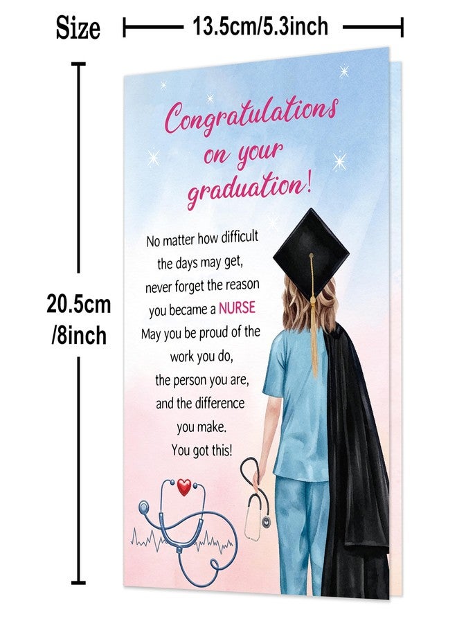 Smithtuy Nurse Graduation Card,2026 Nursing Graduation Gifts for Women,RN Nursing School Graduation Decorations Gifts Card for Daughter Her - Image 3