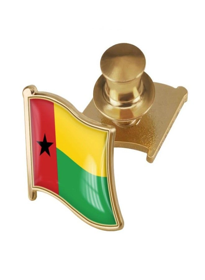 vmcoatdu Guinea Bissau Flag Backs Locking Pin Keepers Locking Clasp Pin Badge International Travel Brooch Metal Alloy Souvenir Pin 0.75x0.7 Inch Small Pin (Guinea-Bissau) - Image 1