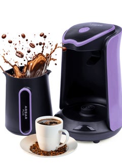 ARSAR PLUS Automatic Turkish Coffee Maker Machine 1 to 5 Cups 500ML , 600W Hıgh Power , Distinctive Purple colour  - Image 1