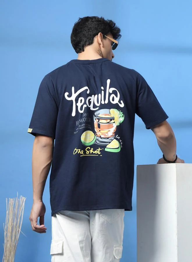 Take Two Men Oversized Back Graphic Print T-Shirt